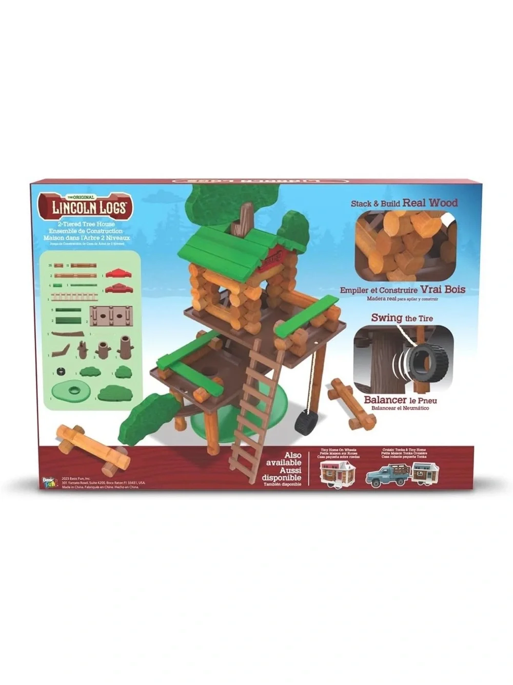 Lincoln Logs 2 Tiered Tree House Building Set, Educational Toy, Gift Retro